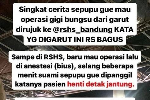 Operasi Gigi Berujung Maut, RSHS Bandung Buka Suara
