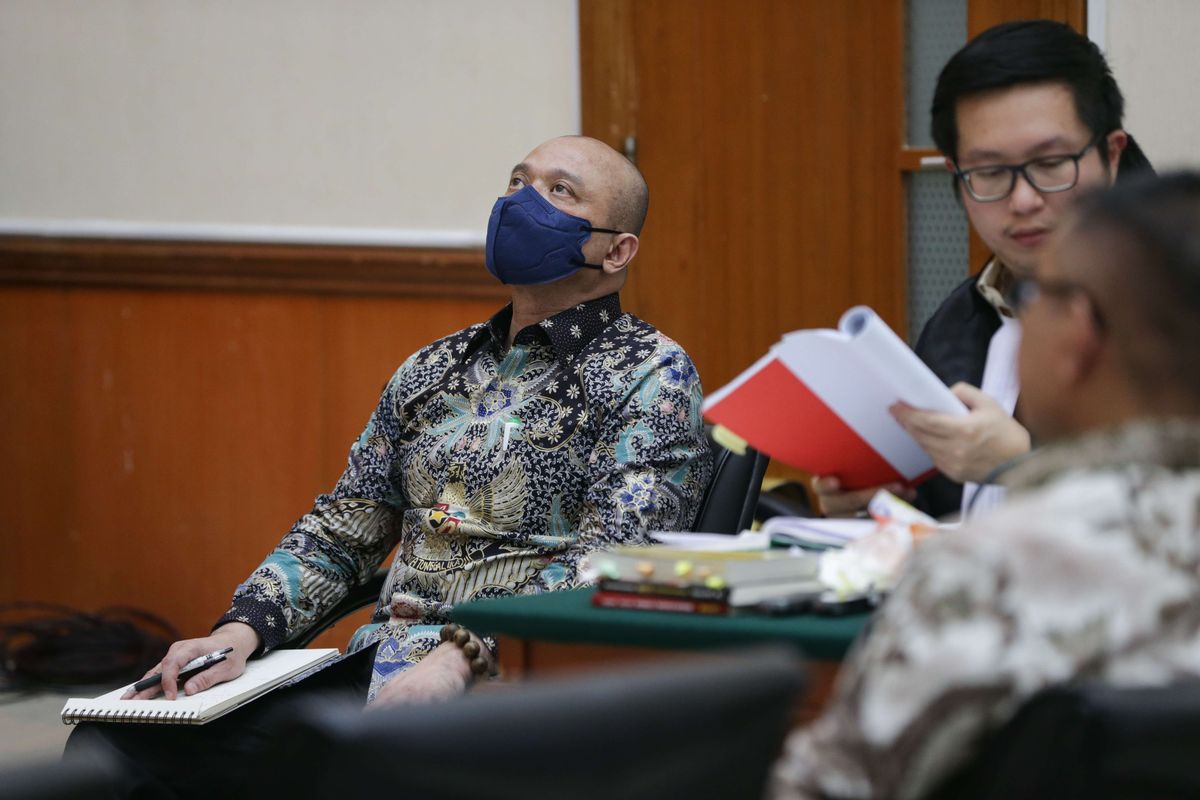 Foto stok: Terdakwa kasus peredaran narkotika jenis sabu Irjen Teddy Minahasa menjalani sidang di Pengadilan Negeri Jakarta Barat.