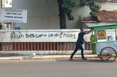 SMP PGRI 336 Tangsel Jadi Sasaran Vandalisme, Tembok Dicoret Tulisan 