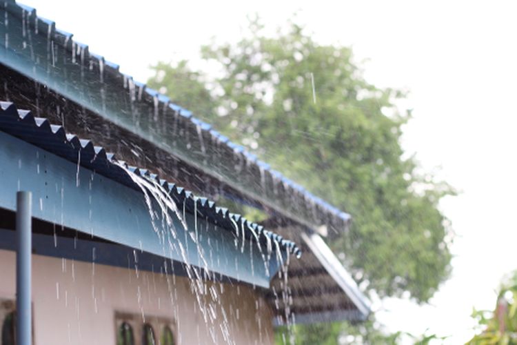 Ilustrasi hujan saat matahari terik.