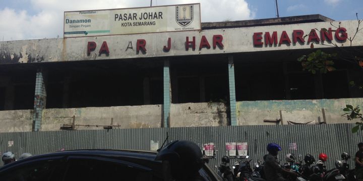 Ilustrasi Pasar Johar di Semarang.