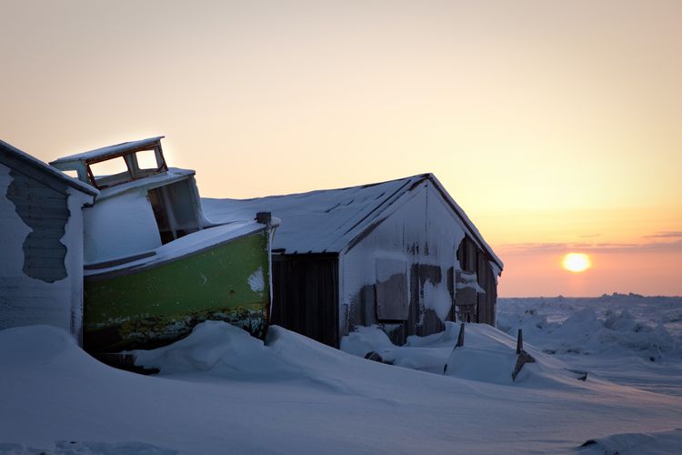 Di Barrow, Alaska, matahari akan tetap terlihat di malam hari.
