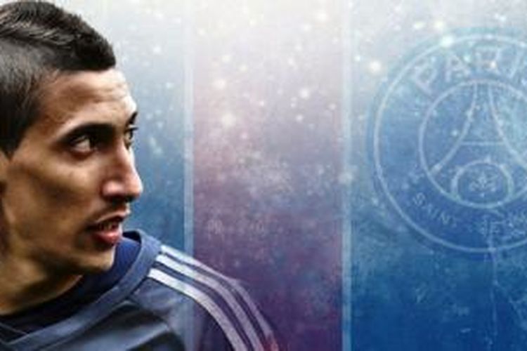 Angel Di Maria resmi berseragam Paris Saint-Germain. 