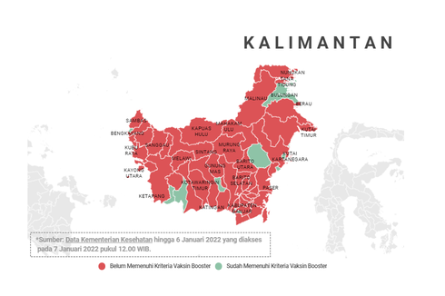 Warga Kalimantan, Baru 10 dari 56 Kabupaten Kota Penuhi Kriteria Vaksinasi Booster