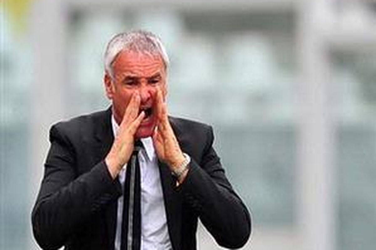 Pelatih AS Roma, Claudio Ranieri.