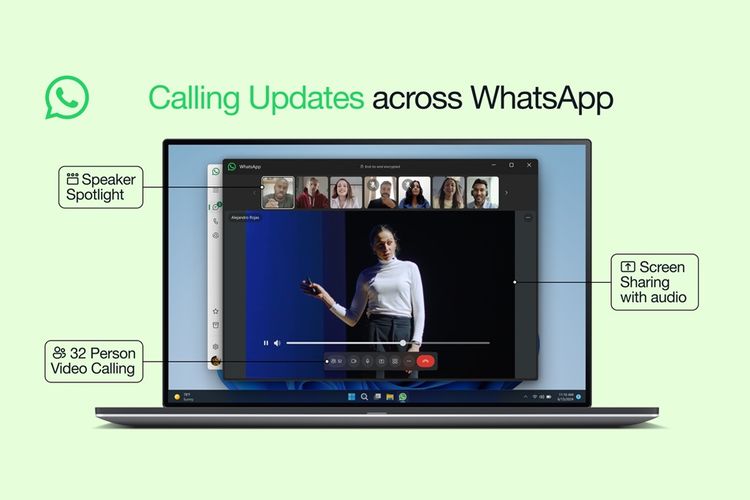 Fitur baru WhatsApp dukung video call di desktop sampai 32 orang