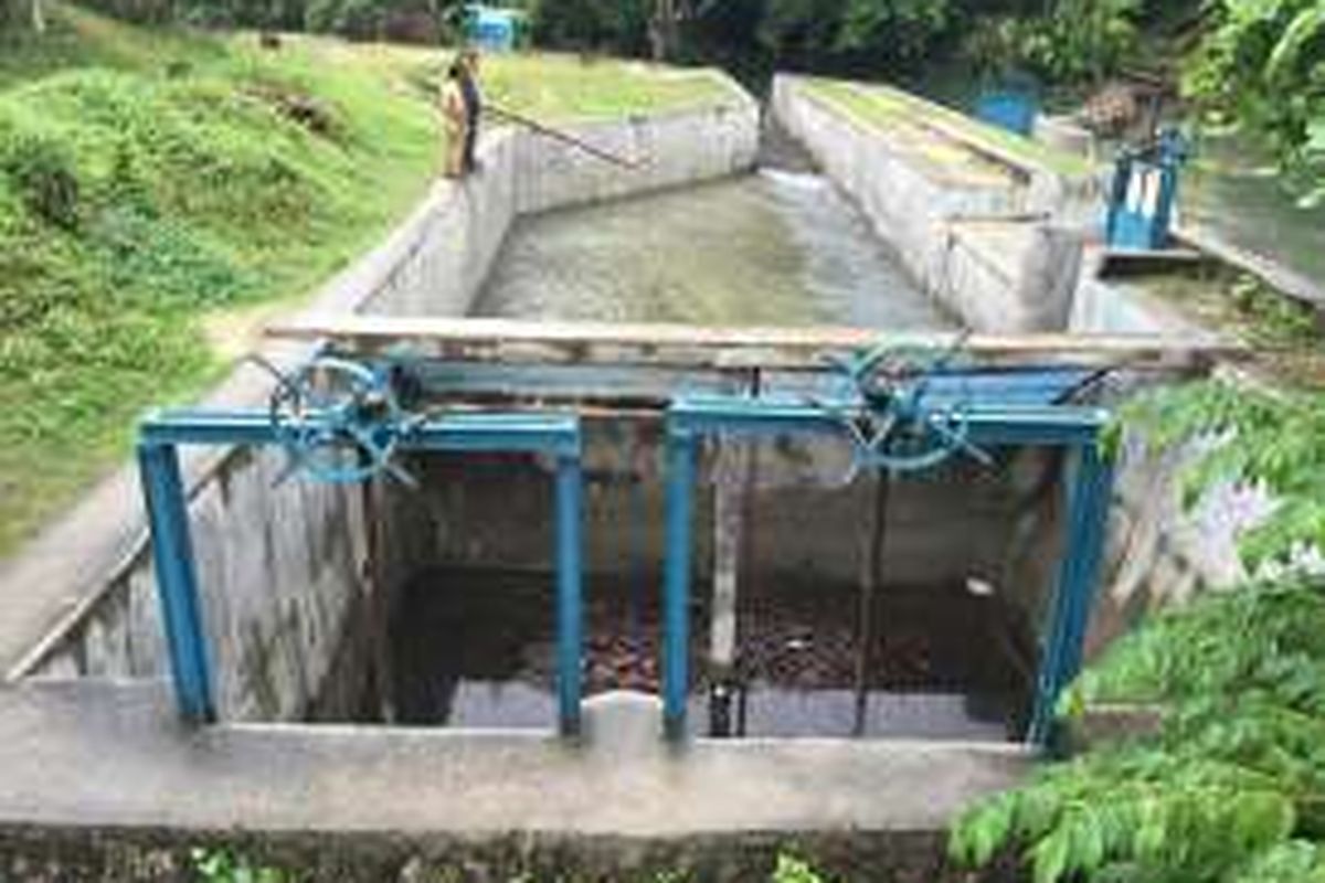 Tampak lokasi proyek pembangkit listrik tenaga mikro hidro di Sorong Selatan yang mangkrak sejak tahun 2014 lalu