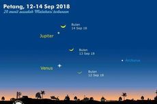 Akan Ada Segitiga Venus, Bulan, dan Jupiter Selama 3 Hari, Saksikan!