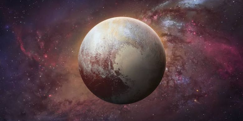 Ilustrasi planet kerdil Pluto.