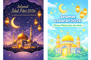 50 Link Download Kartu Ucapan Idul Fitri 2026 Menarik, Bisa Diedit Sendiri
