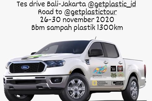 Ford Ranger Menjelajah Bali-Jakarta dengan Solar dari Sampah Plastik