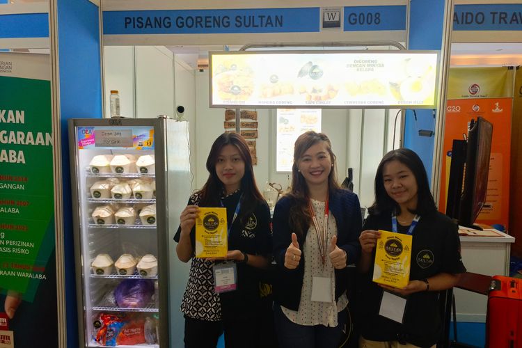 Pisang Goreng Sultan pada Indonesia Licencing Expo 2023 di JIExpo, Kemayoran pada Sabtu (14/10/2023).