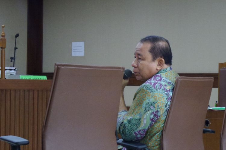 Mantan Kepala BPJN IX Maluku dan Maluku Utara, Amran HI Mustary, di Pengadilan Tipikor Jakarta, Rabu (15/3/2017).