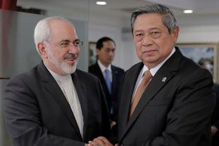 Menteri Luar Negeri Iran Mohammad Javad Zarif bertemu dengan Presiden Susilo Bambang Yudhoyono di Istana Negara, Jumat (7/3/2014). 