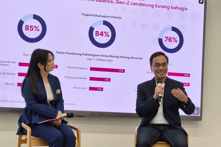 Acting Managing Director untuk Indonesia dari Jobstreet by SEEK Wisnu Dharmawan saat media briefing di kantornya, Jakarta, Selasa (3/2/2026).