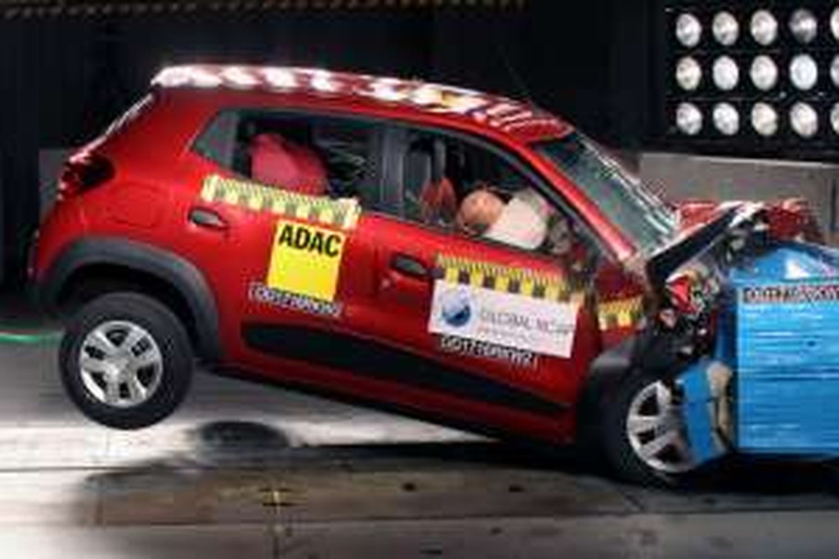 Renault Kwid diuji Global NCAP, hasilnya nol bintang meski salah satu variannya sudah menggunakan satu kantong udara.