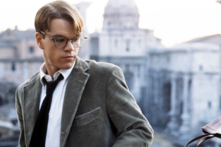 Matt Damon dalam film The Talented Mr. Ripley. 