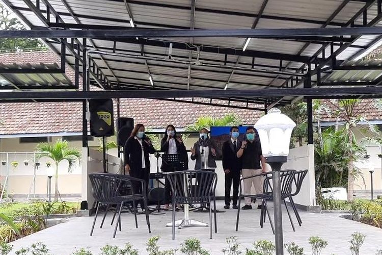 Salah satu fasilitas hiburan yang bisa dimanfaatkan pasien Covid-19 di RS Lapangan Ijen Boulevard, Kota Malang.