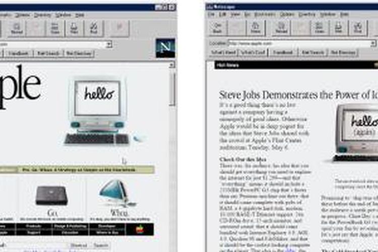 Penampakan situs Apple pada 1988 dulu