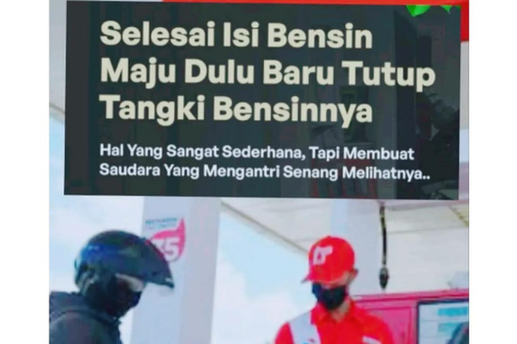 Setelah isi bensin, tutup tangki atau dorong motor ke depan dulu?