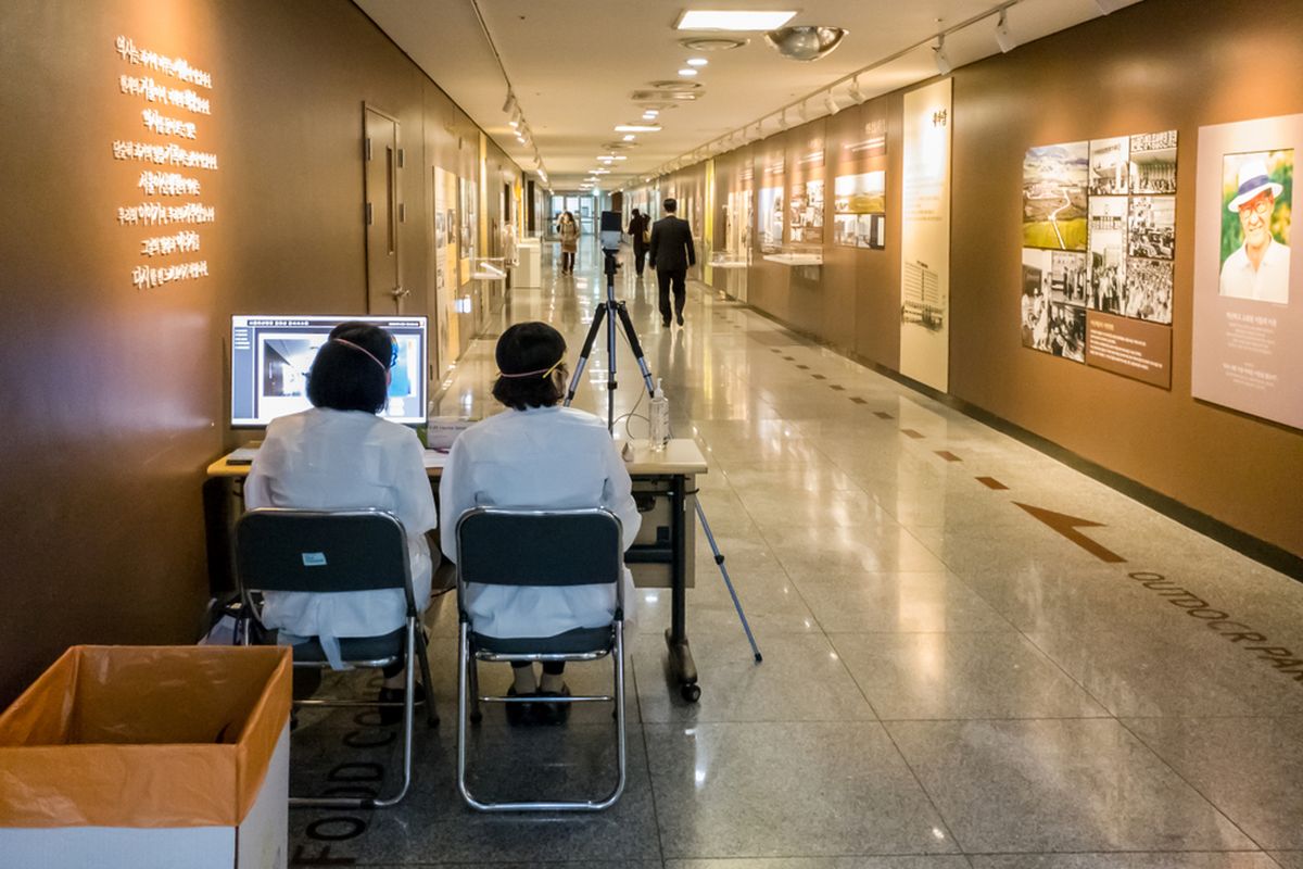 Suasana di salah satu rumah sakit di Seoul, Korea Selatan, Januari 2020, saat wabah virus corona sudah merebak.