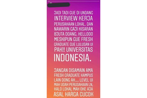 Fakta-fakta di Balik Kekecewaan Alumni UI Dapat Gaji Rp 8 juta