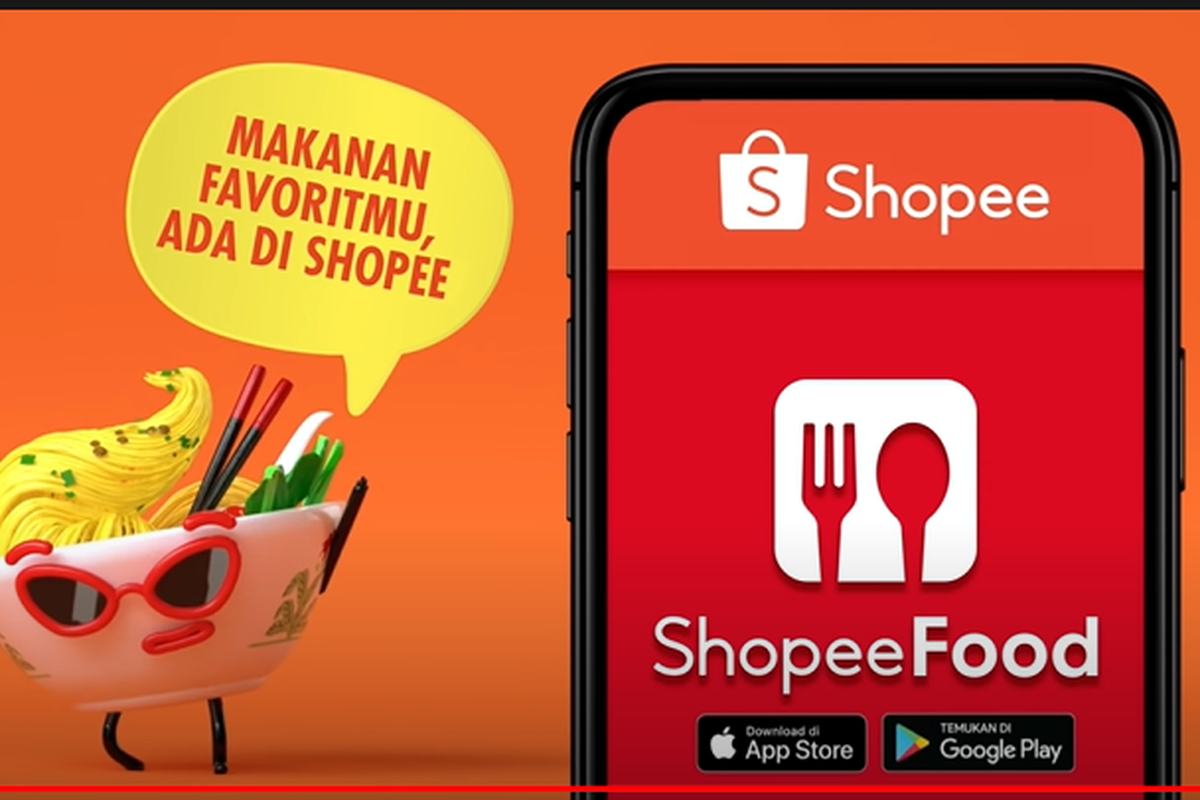 Tangkapan laya iklan Shopee Food di Indonesia