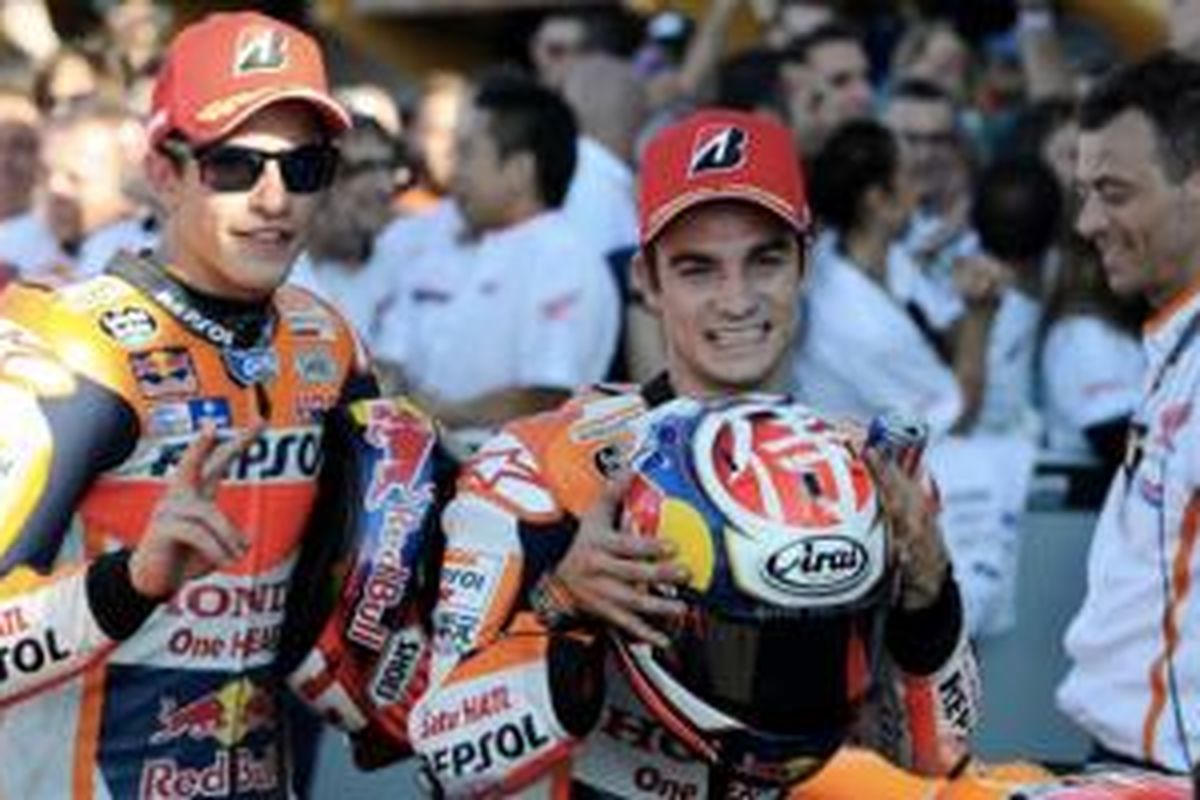 Pebalap Repsol Honda Marc Marquez dan Dani Pedrosa.