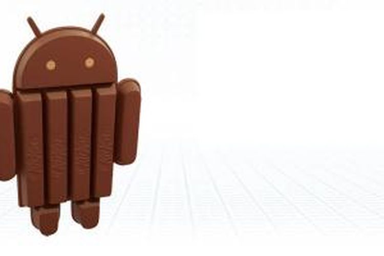 Maskot Android dalam bentuk coklat wafer Kit Kat