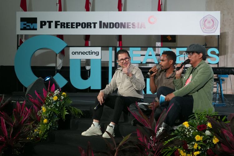 Presiden Direktur PTFI Tony Wenas saat berada di agenda Connecting U: Leader's Talk PT Freeport Indonesia di Auditorium Unsrat, Senin (24/2/2025).