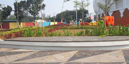 Arena taman Jakarta International Velodrome. Foto diambil setelah peresmian Velodrome, Rabu (15/8/2018).