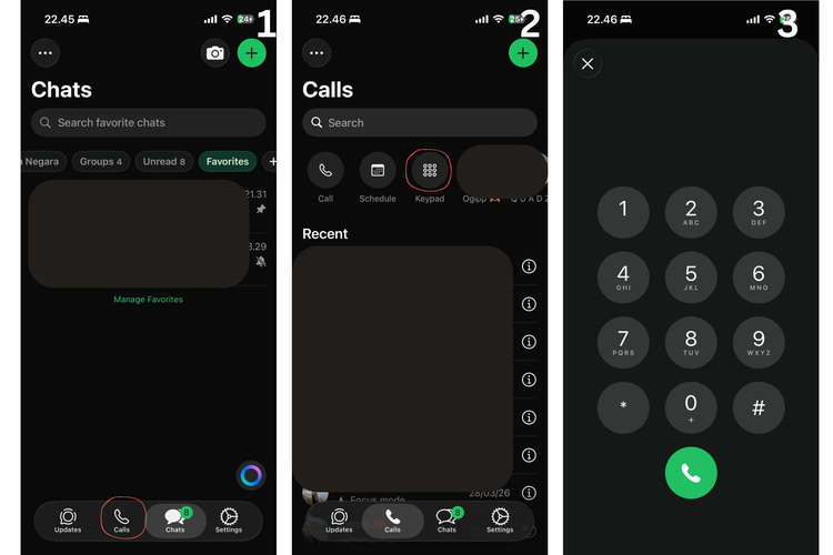 Ilustrasi cara telepon WA tanpa simpan nomor terlebih dahulu