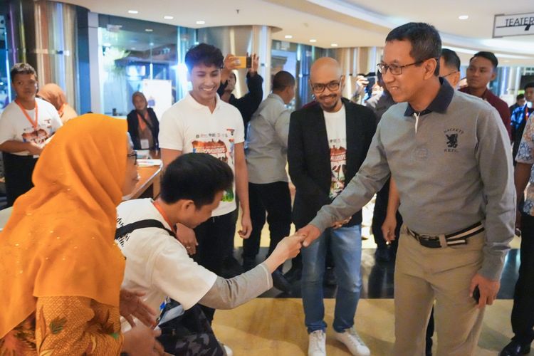 Pj Gubernur Heru Budi Hartono hadiri acara musik dan pameran kesenian di TIM Jakarta, Sabtu (11/11/2023).