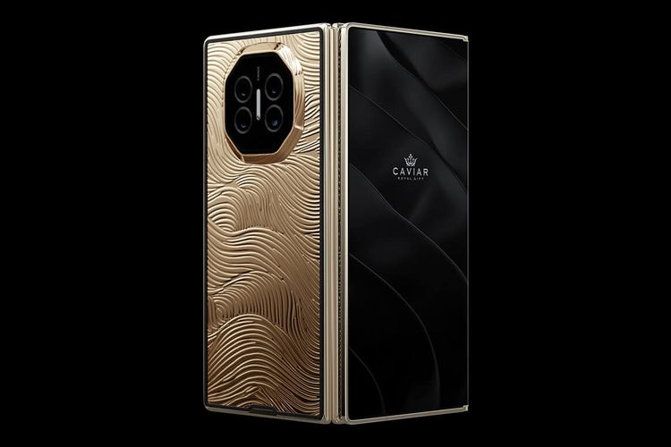 Caviar bikin Huawei Mate XT Ultimate berlapis emas