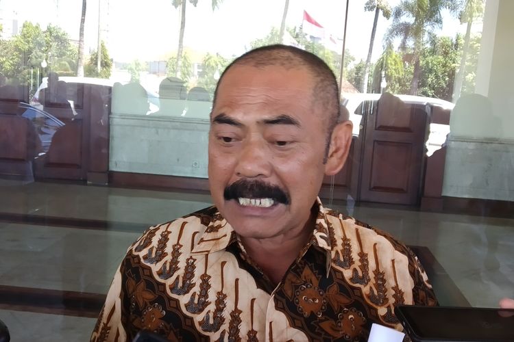 Wali Kota Surakarta yang juga Ketua DPC PDI Perjuangan, FX Hadi Rudyatmo di Solo, Jawa Tengah, Sabtu (4/5/2019).