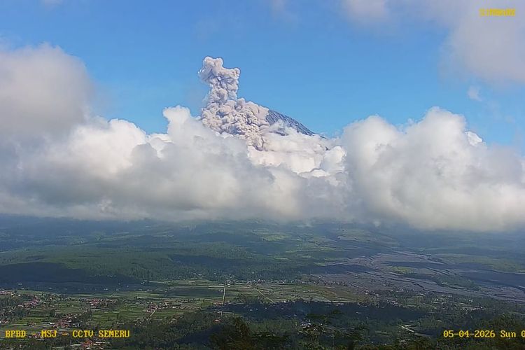 Erupsi Gunung Semeru, Luncurkan Awan Panas Sejauh 3 Kilometer