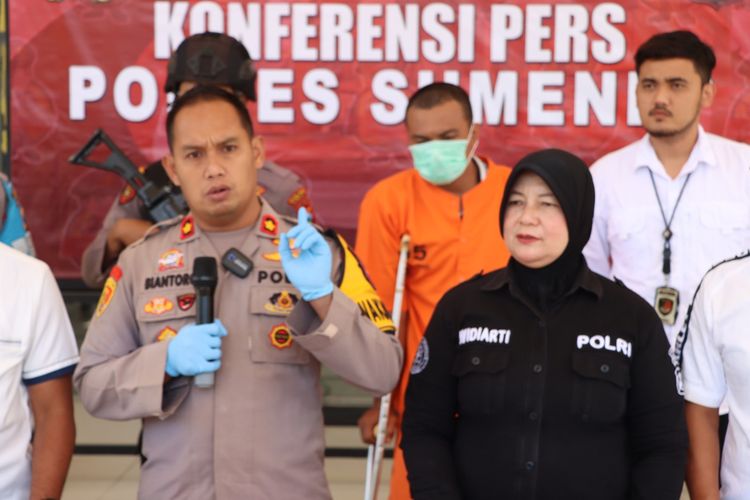 pria berinisial H (36) di Kabupaten Sumenep, Jawa Timur tersangka pembunuhan selingkuhan istrinya, Senin  (12/8/2024). 