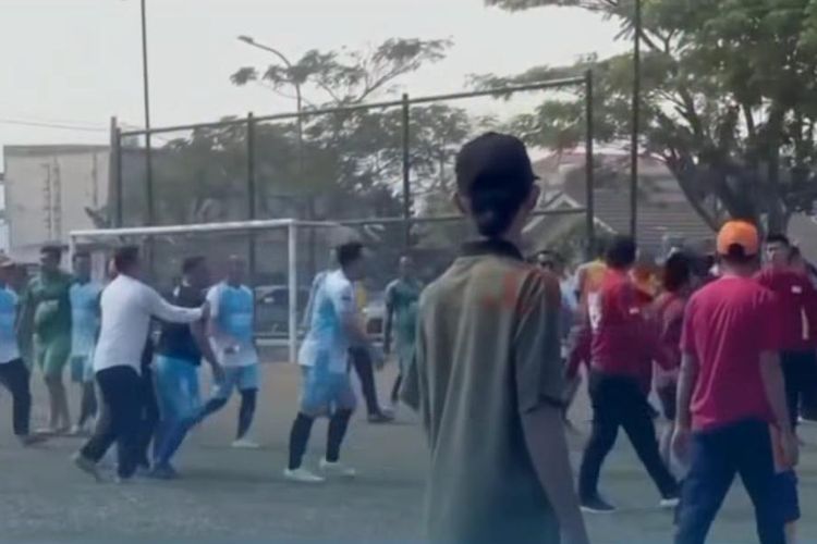 Viral Video Polisi dan ASN Adu Jotos di Laga Sepak Bola POR Kabupaten Tangerang