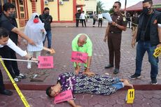 Rekonstruksi Suami di Aceh Timur Bunuh Istri, Terbakar Cemburu hingga Buang Jasad ke Sungai