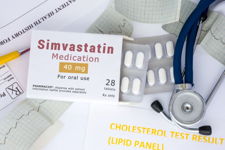 Ilustrasi simvastatin. Simvastatin adalah obat untuk menurunkan kolesterol. 