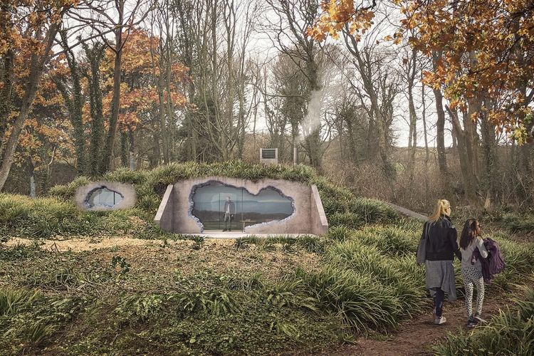 Ilustrasi desain renovasi bekas bunker di Inggris