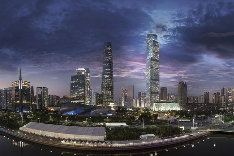 Chow Tai Fook Center di Guangzhou, China.