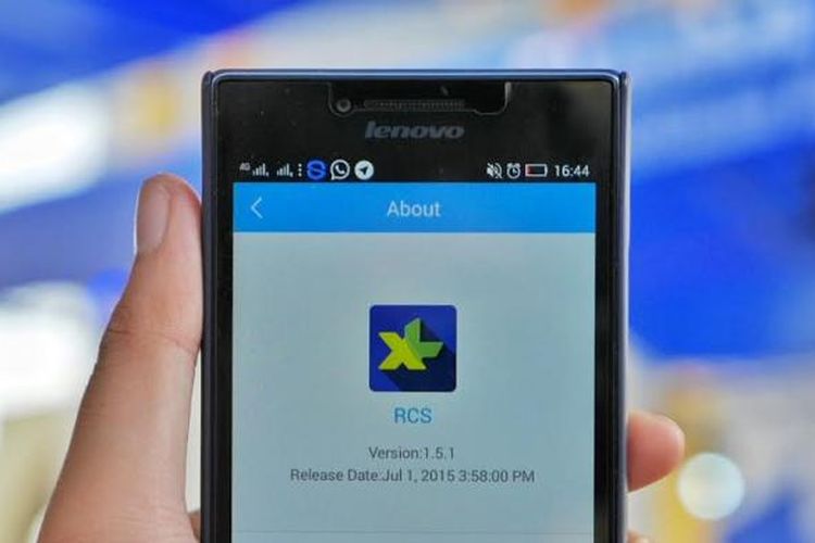 Tampilan aplikasi RCS dari XL Axiata.