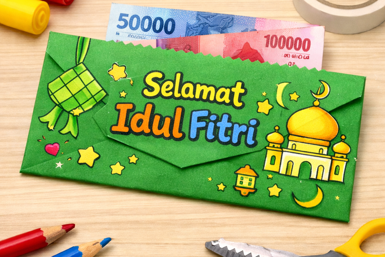 3 Ide Amplop Lebaran yang Mudah Dibuat di Rumah: Amplop Lebaran Model Panjang.