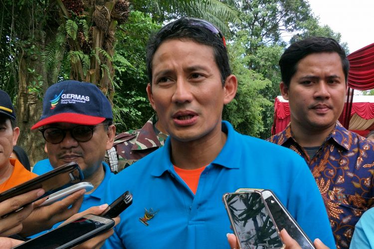 Wakil Gubernur DKI Jakarta Sandiaga Uno di Ragunan, Jakarta Selatan, Sabtu (25/11/2017).