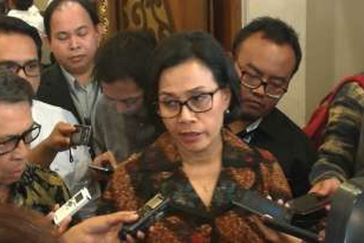 Menteri Keuangan Sri Mulyani di Jakarta, Senin (19/12/2016)