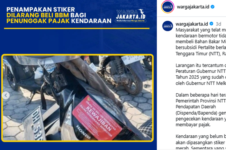 Viral Stiker Penunggak Pajak Tak Bisa Beli Pertalite, Begini Penjelasannya