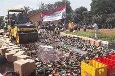 Dalam 10 Hari, Polres Tangsel Sita 6.000 Botol Miras Oplosan