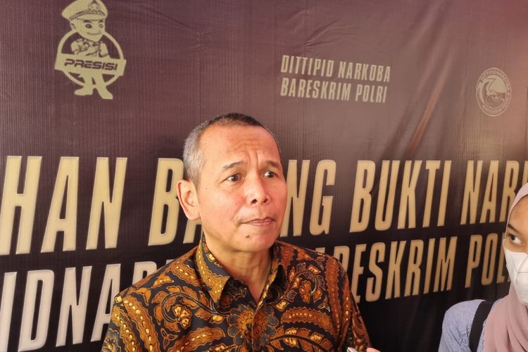 Wakil Direktur Tindak Pidana Narkoba (Wadirtipidnarkoba) Badan Reserse Kriminal (Bareskrim) Polri Kombes Jayadi di Bareskrim, Mabes Polri, Jakarta, Jumat (24/2/2023).