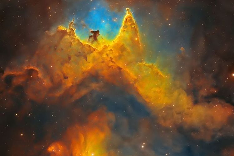 Jiwa ruang angkasa (foto close-up Soul Nebula) oleh Kush Chandaria dari Inggris